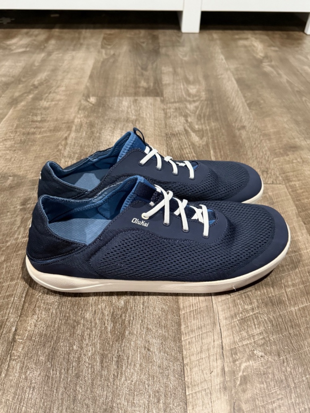 Moku Pae Men's Boat Shoes - Trench Blue/Off White | OluKai - Picture 6 of 8
